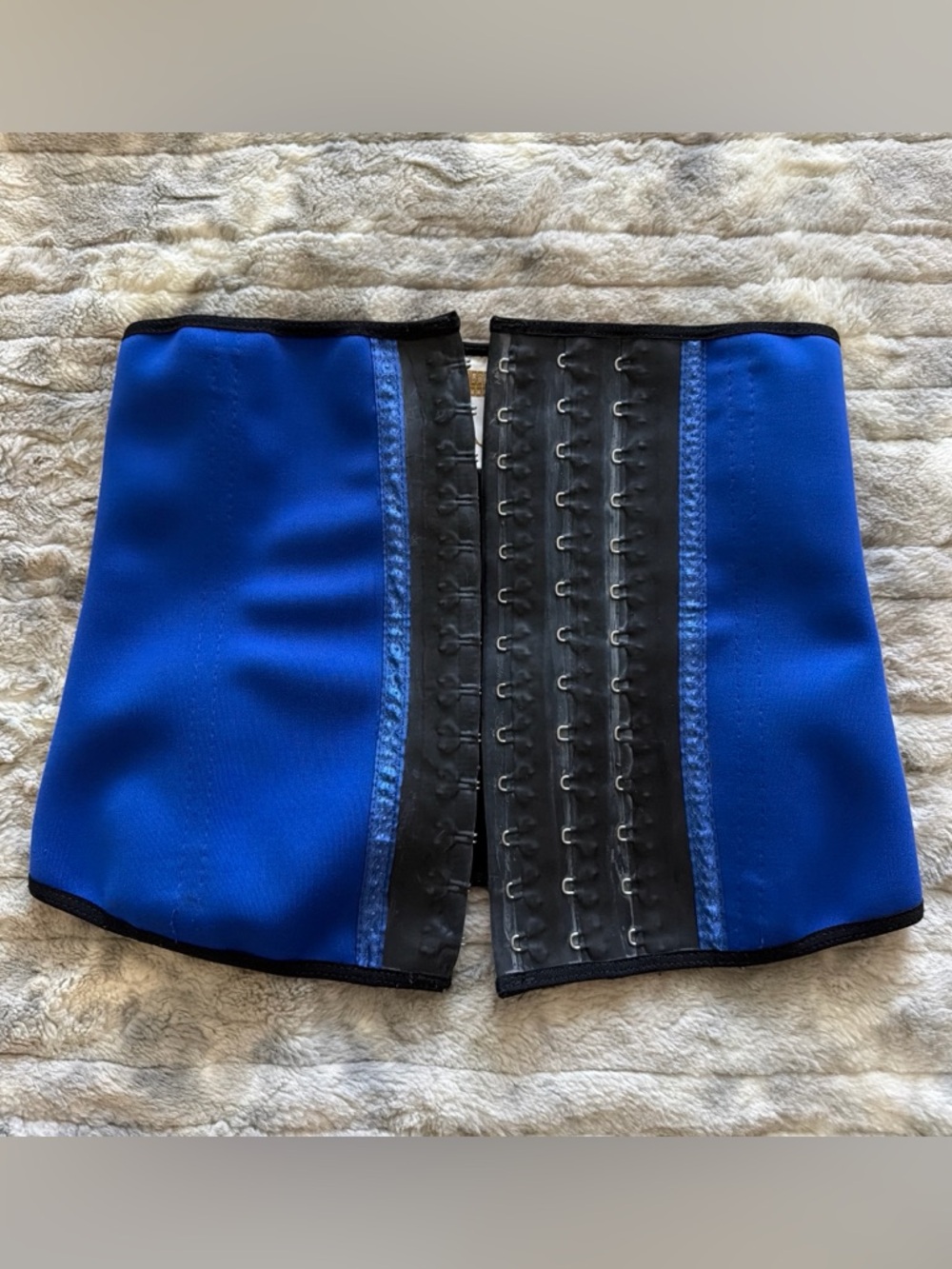Ann Chery Blue Waist Trainer Corset with Front Hook Closures